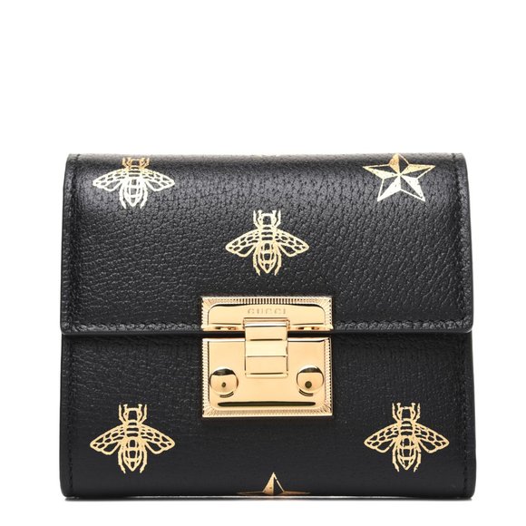 Gucci Bee Star Padlock Wallet in Black NEW IN BOX - Picture 1 of 6